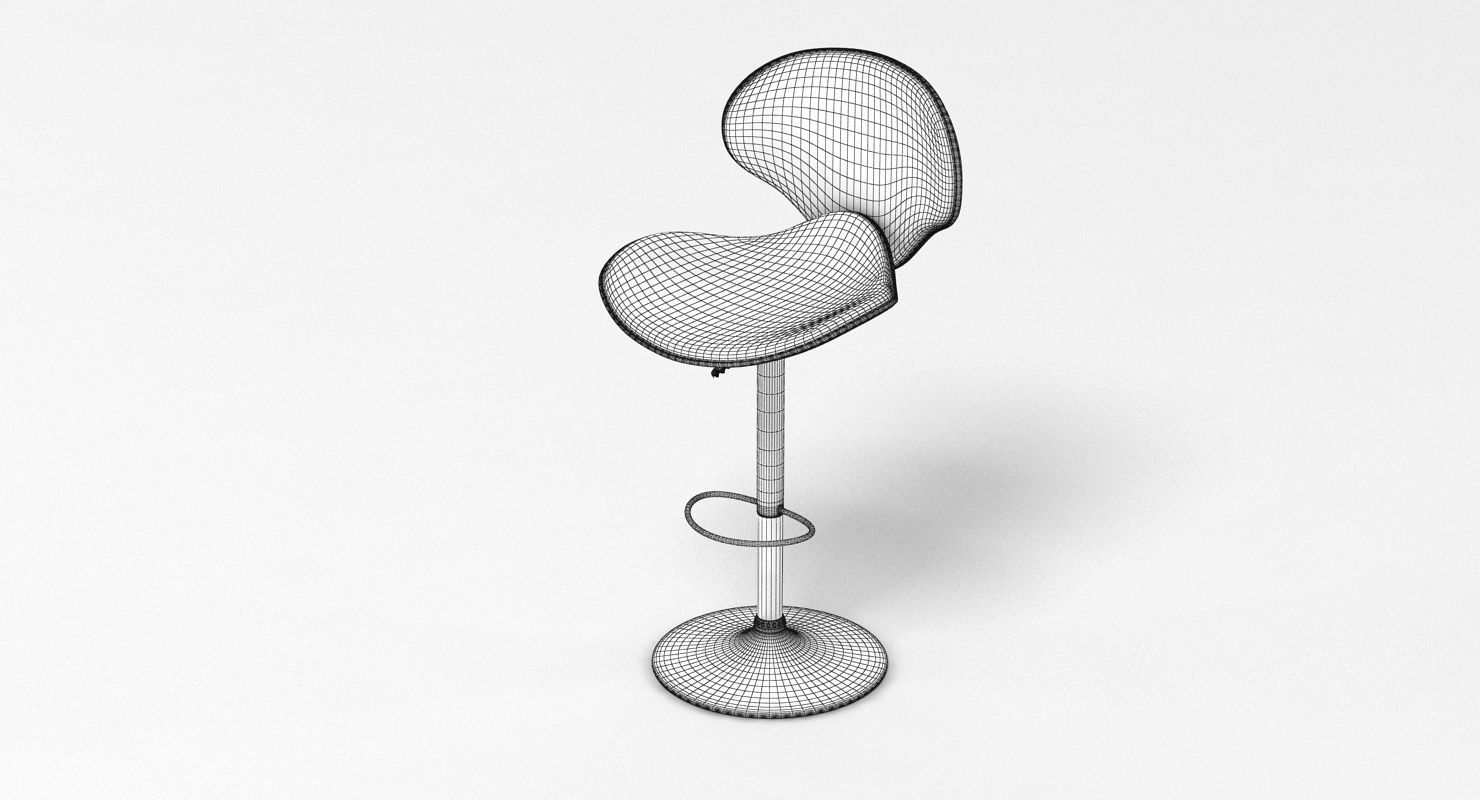 LexMod Saddleback Fly Bar Stool 3D model_10