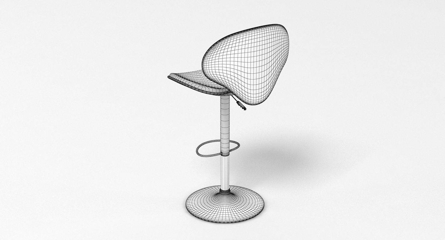 LexMod Saddleback Fly Bar Stool 3D model_9