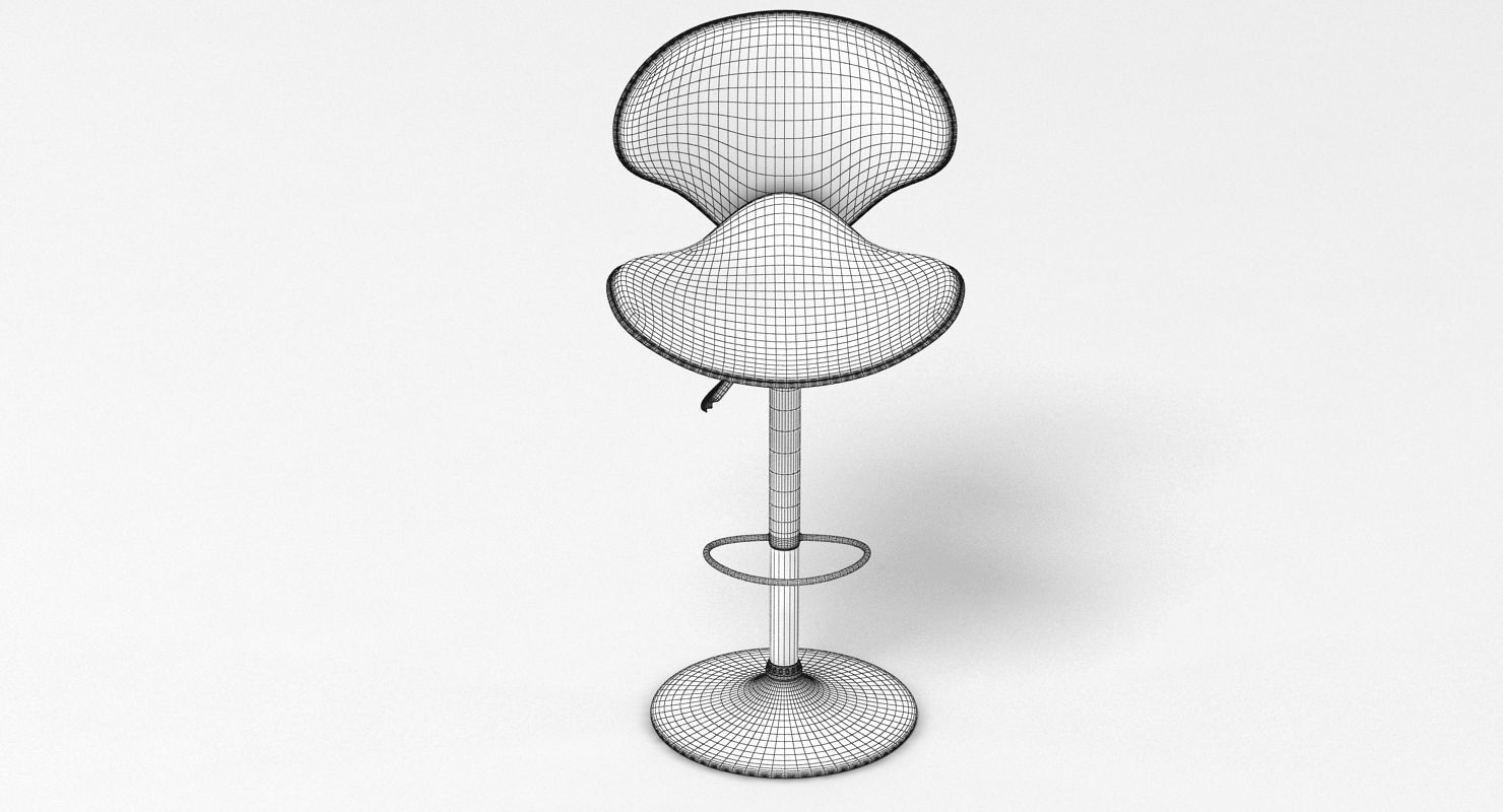 LexMod Saddleback Fly Bar Stool 3D model_5