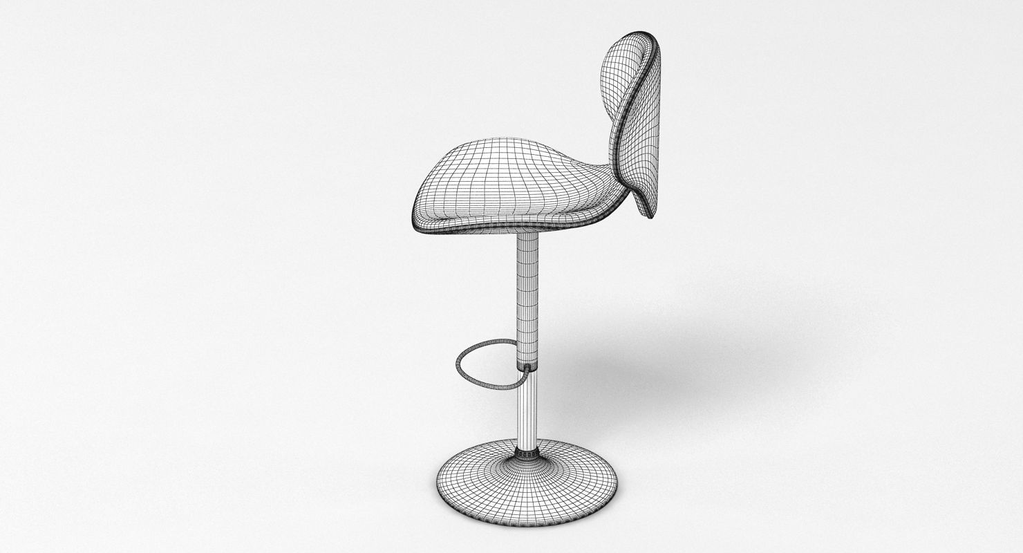 LexMod Saddleback Fly Bar Stool 3D model_7