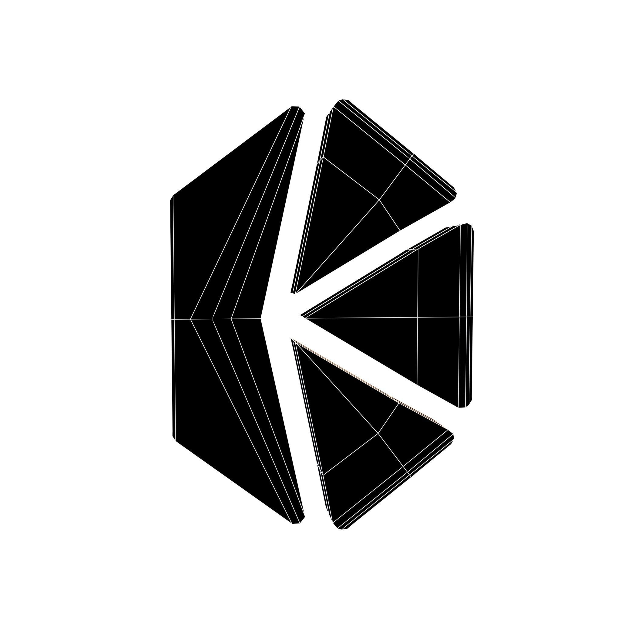 Kyber Network Crystal v2 Coin v1 002 Low-poly 3D model_4