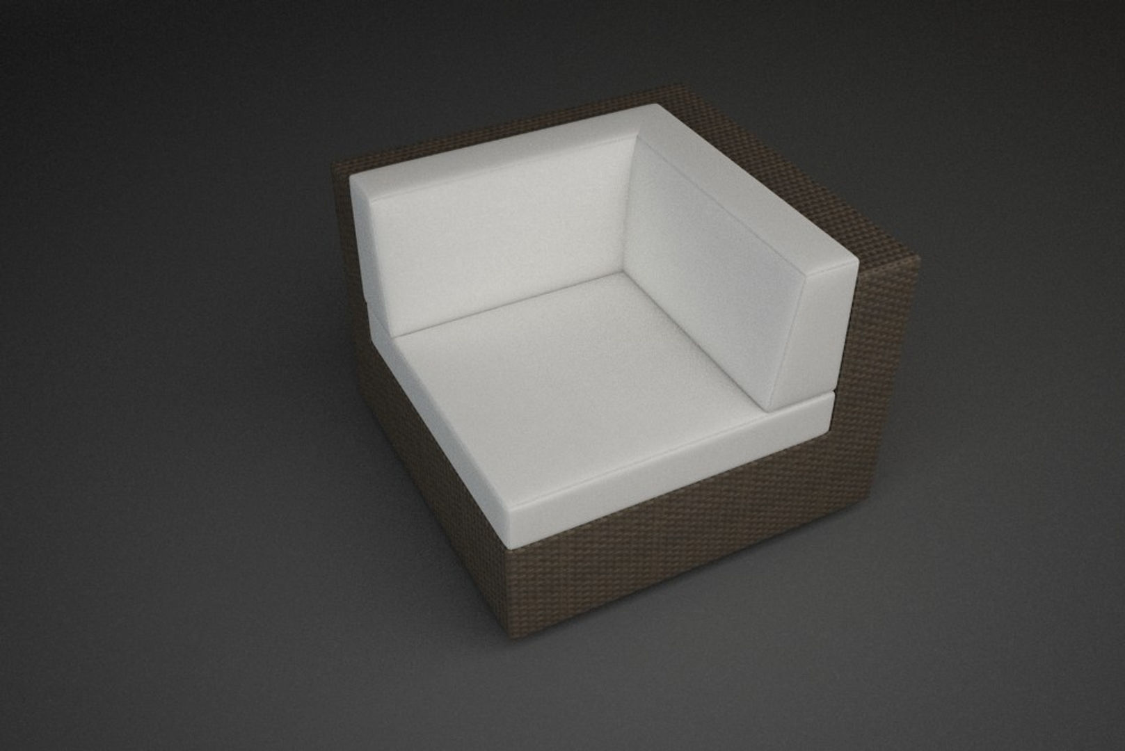 Modular Rattan Furniture Set 3 3D model_4