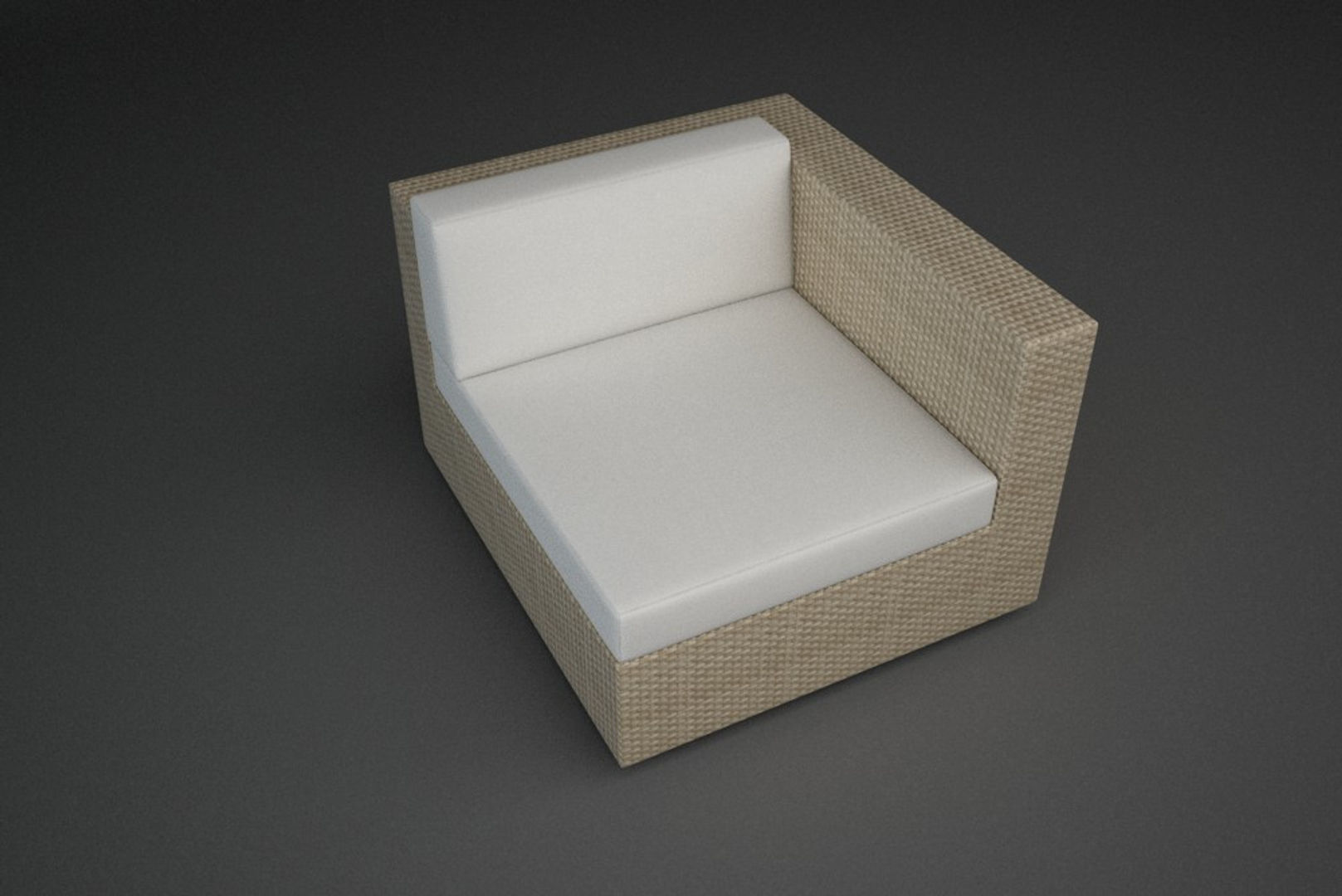 Modular Rattan Furniture Set 3 3D model_11