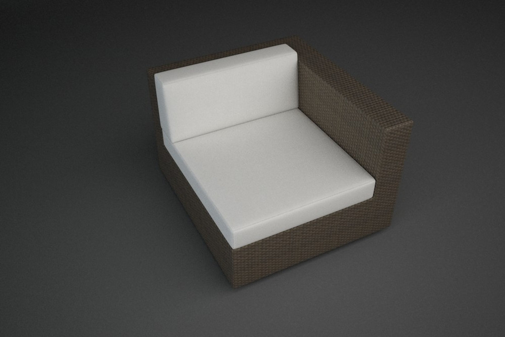 Modular Rattan Furniture Set 3 3D model_3
