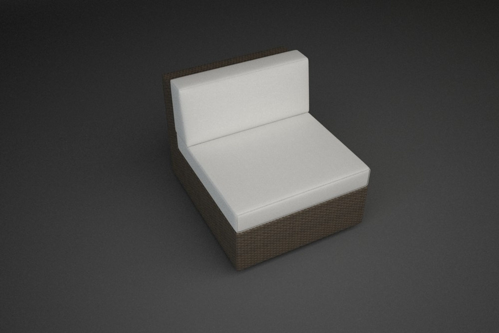 Modular Rattan Furniture Set 3 3D model_6