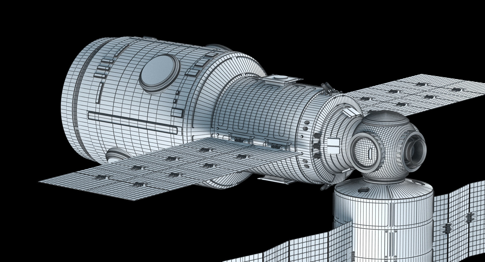 Modular Space Station 3D model_10