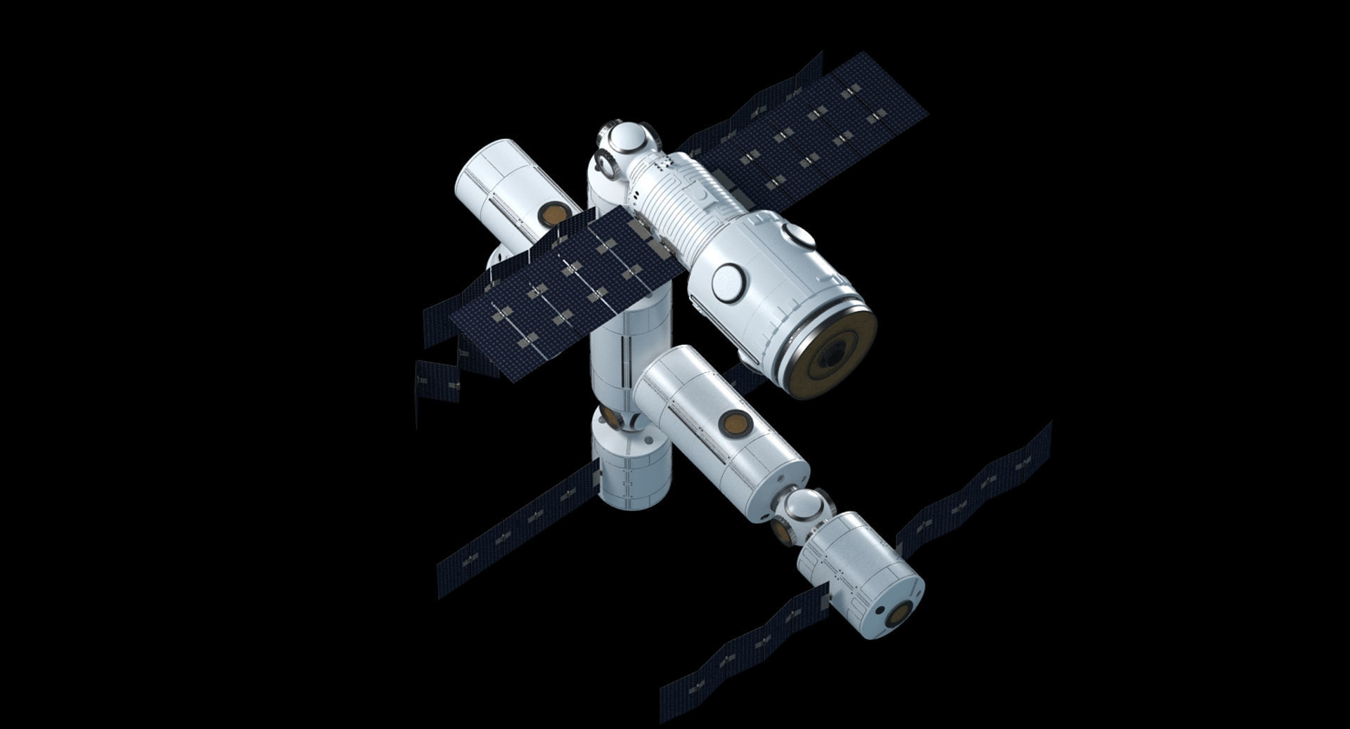 Modular Space Station 3D model_6