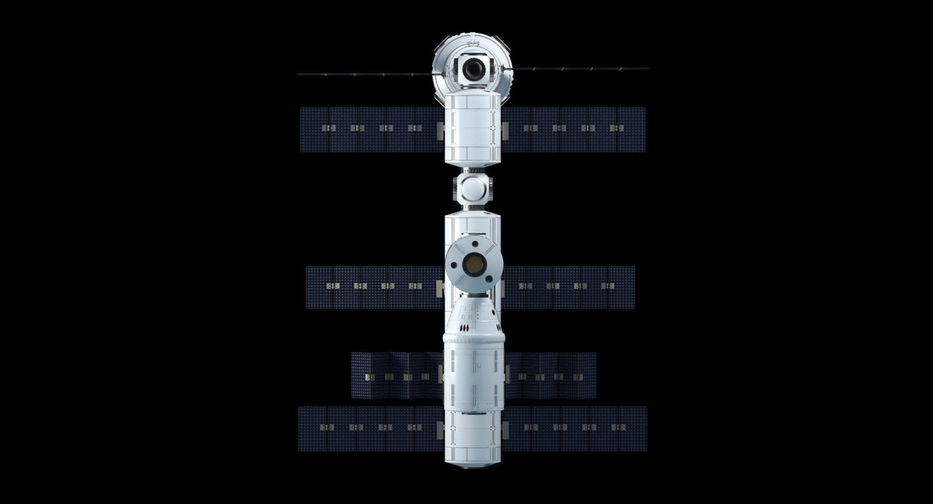 Modular Space Station 3D model_2
