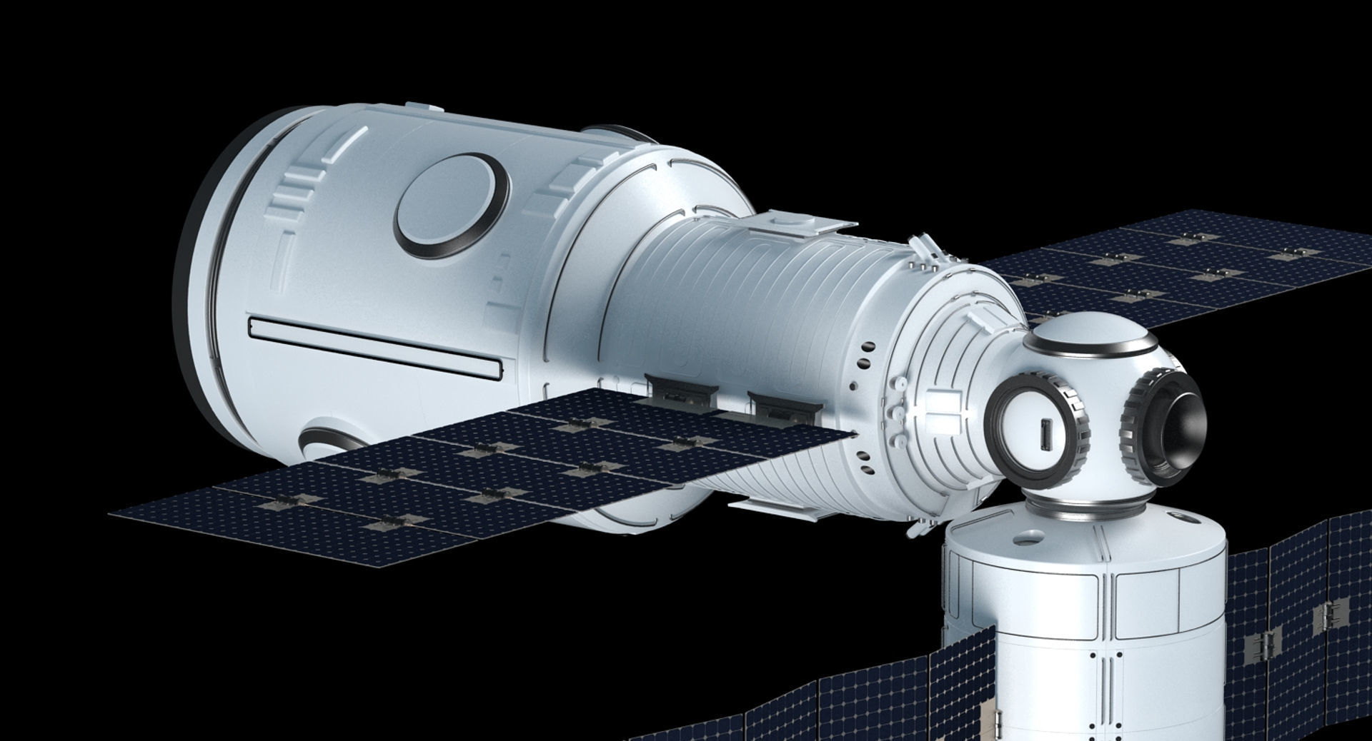 Modular Space Station 3D model_9
