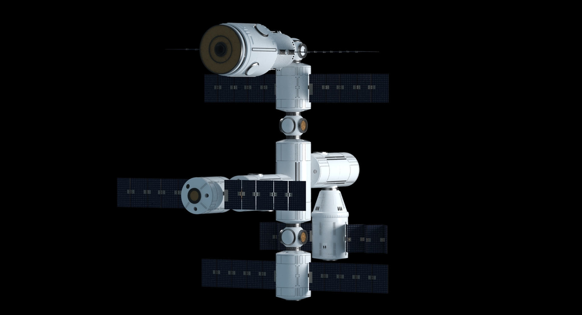 Modular Space Station 3D model_5