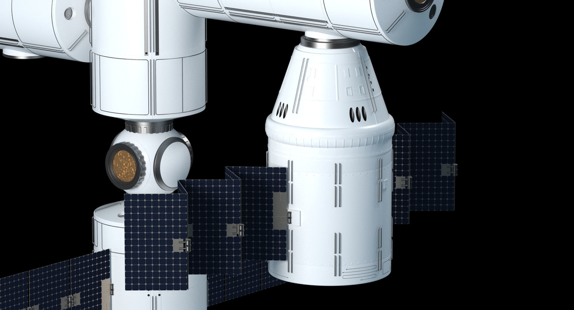 Modular Space Station 3D model_17
