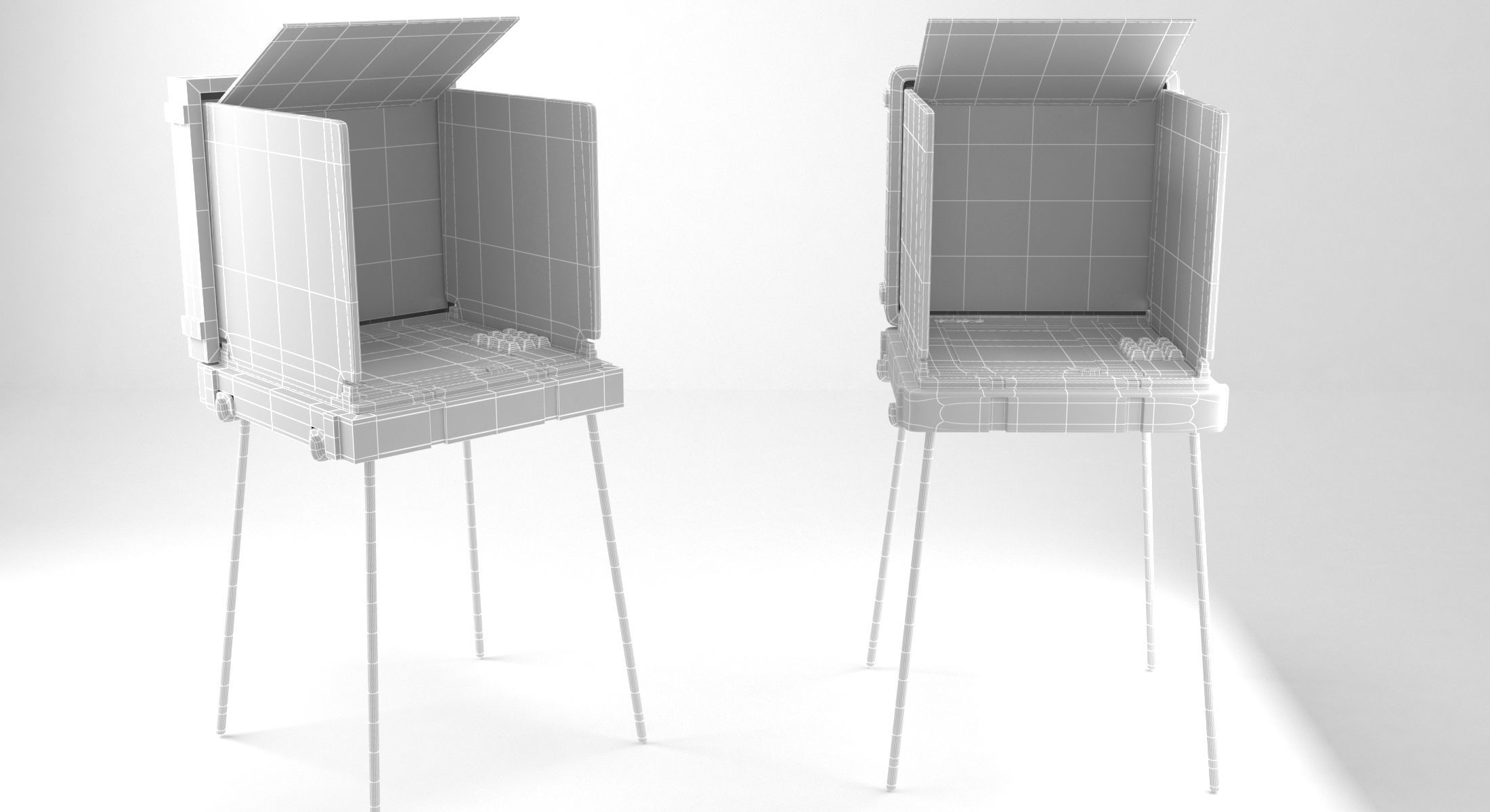 voting polling station USA 3d model 3D model_4