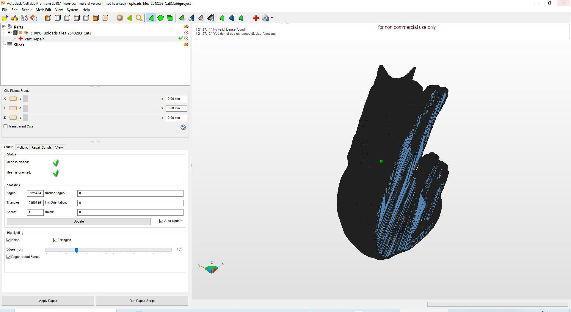 sleeping cat 3D print model_10