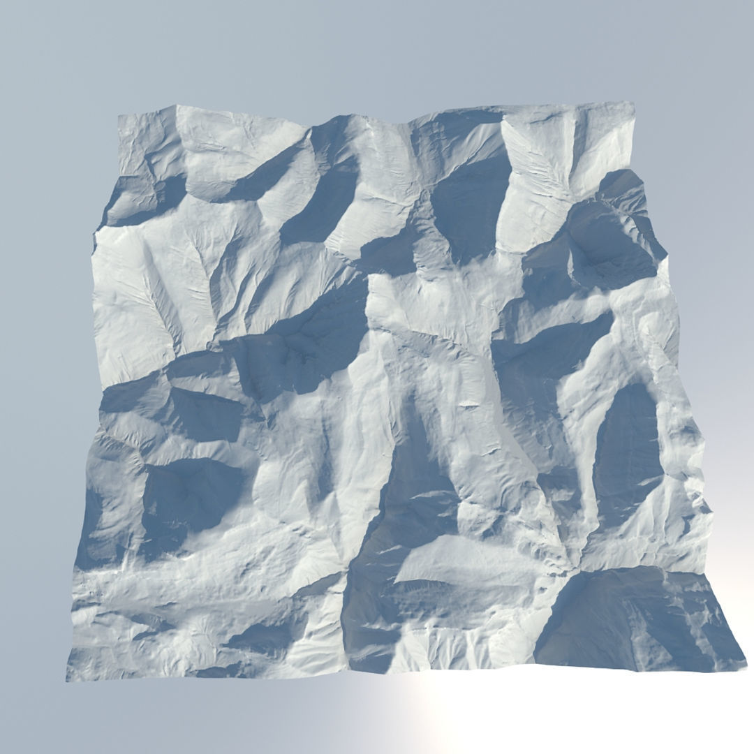 Mountainous Terrain 8 3D model_8