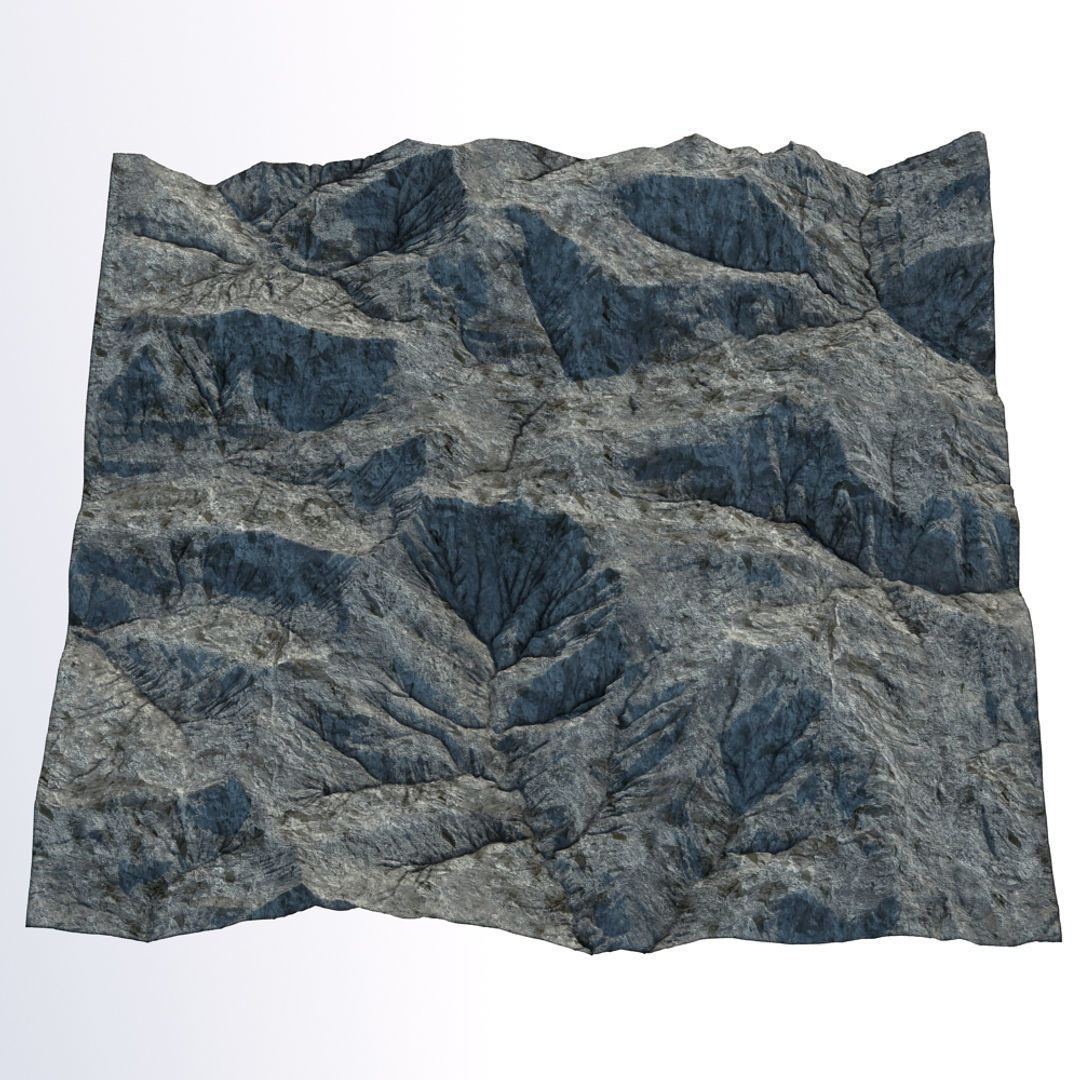 Mountainous Terrain 8 3D model_5
