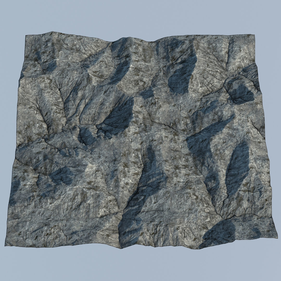 Mountainous Terrain 8 3D model_4