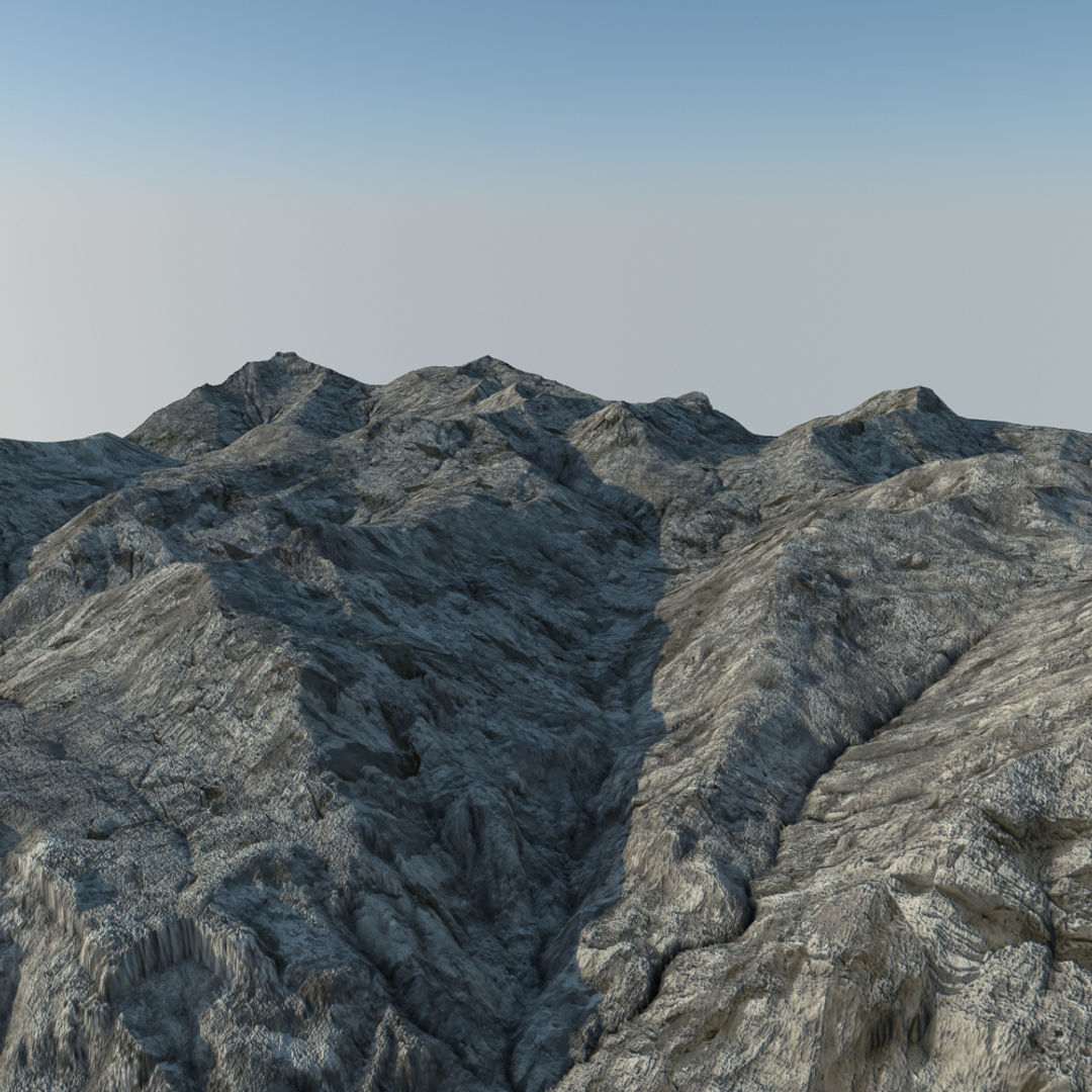 Mountainous Terrain 8 3D model_2