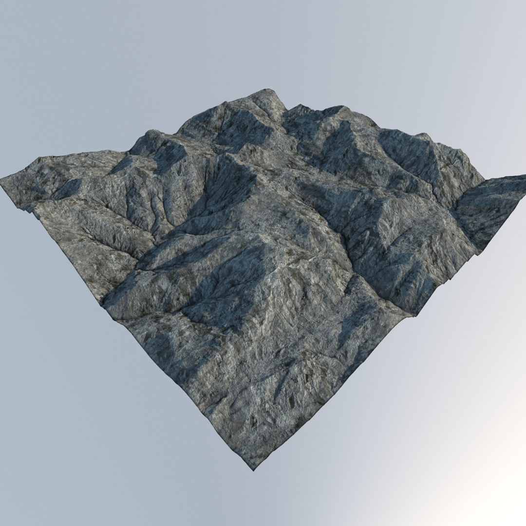 Mountainous Terrain 8 3D model_7