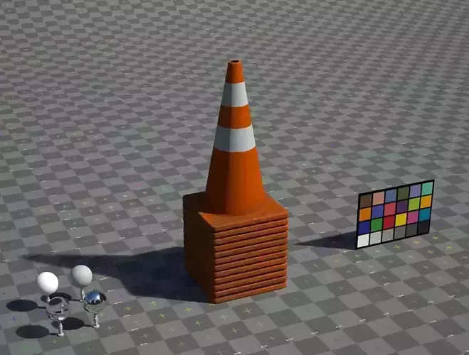 Low Poly Traffic Cone Stack Low-poly 3D model