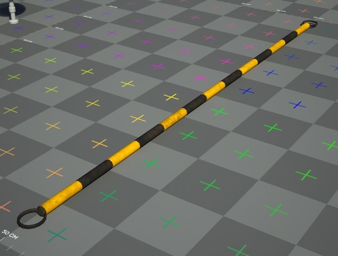 Barrier Bar Low-poly 3D model_1