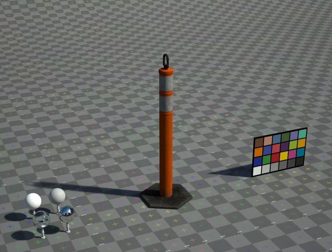 Low Poly Barrier - Style 1 Low-poly 3D model_0