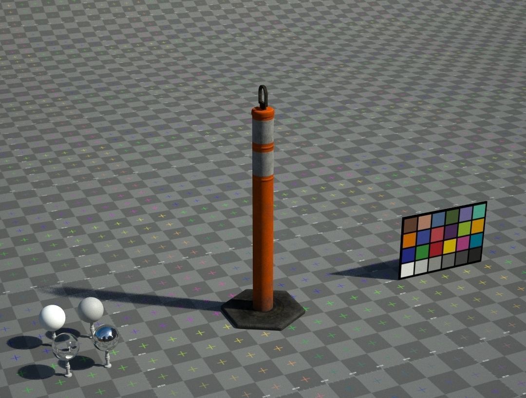 Low Poly Barrier - Style 1 Low-poly 3D model_2