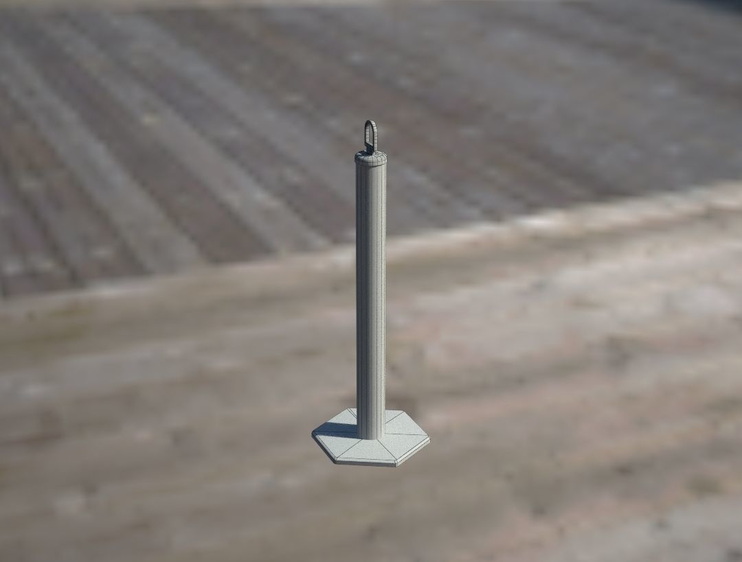 Low Poly Barrier - Style 1 Low-poly 3D model_7