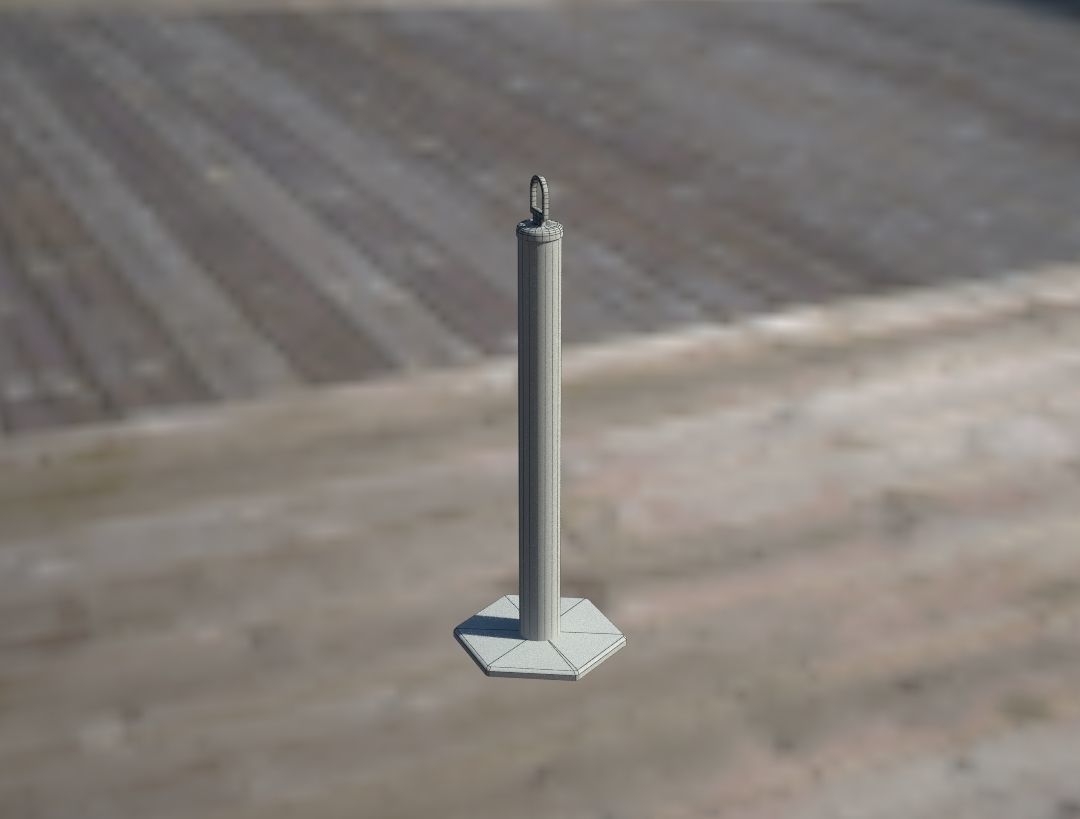 Low Poly Barrier - Style 1 Low-poly 3D model_4