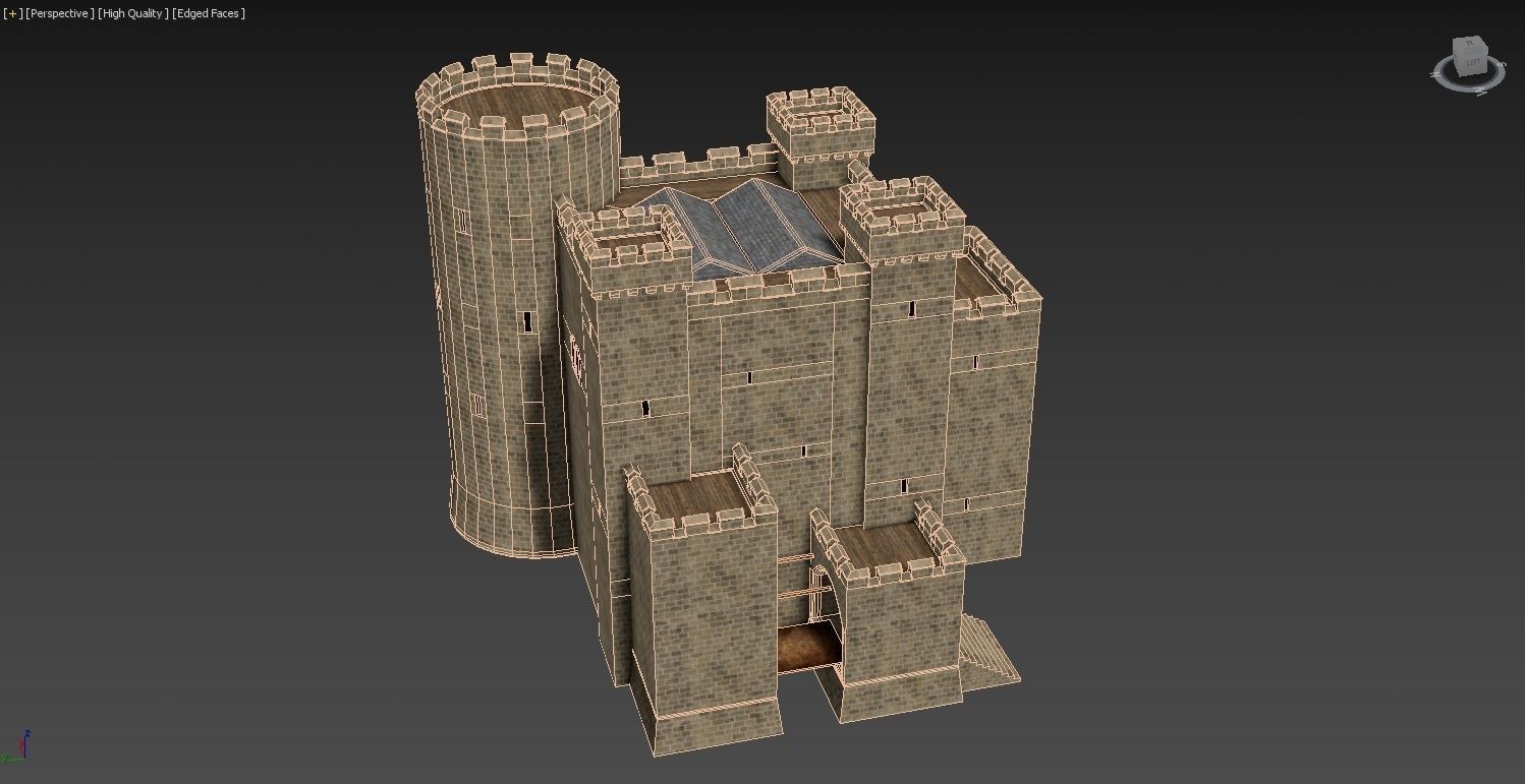 Medieval Castle Construction Set 3D model_13