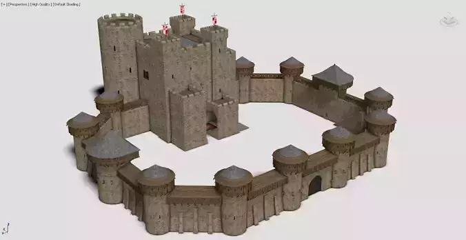 Medieval Castle Construction Set 3D model