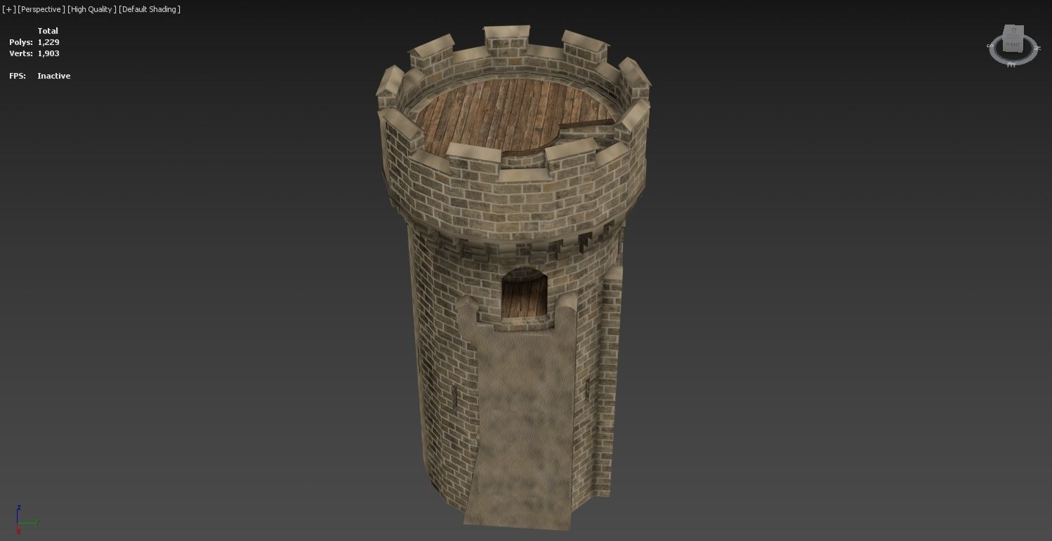 Medieval Castle Construction Set 3D model_29