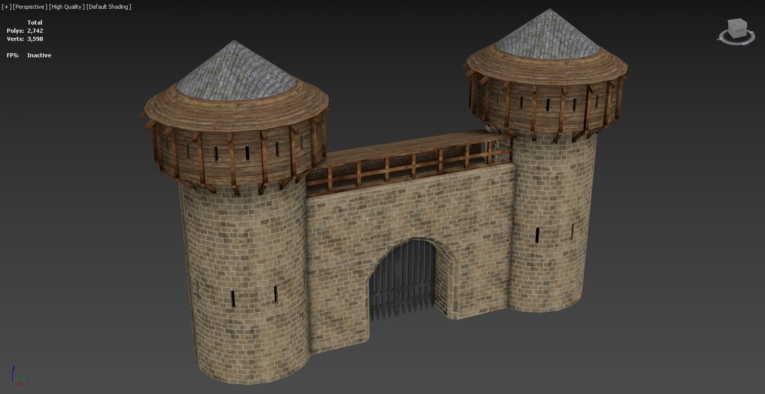 Medieval Castle Construction Set 3D model_25