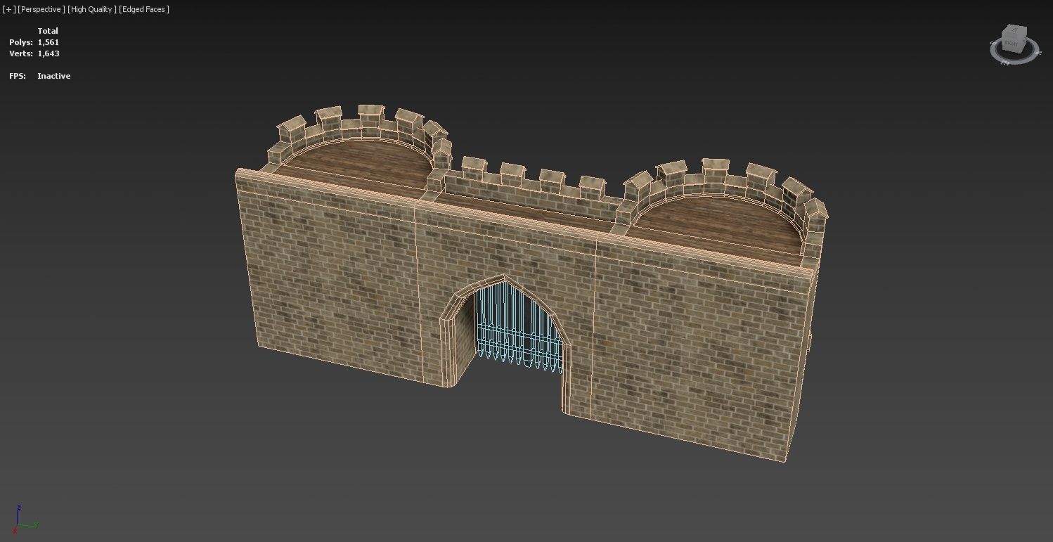 Medieval Castle Construction Set 3D model_23