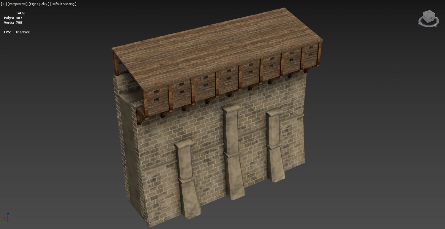 Medieval Castle Construction Set 3D model_45