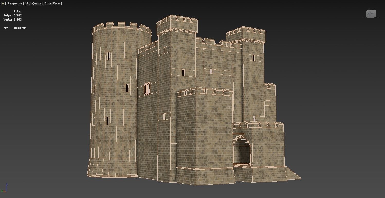 Medieval Castle Construction Set 3D model_14