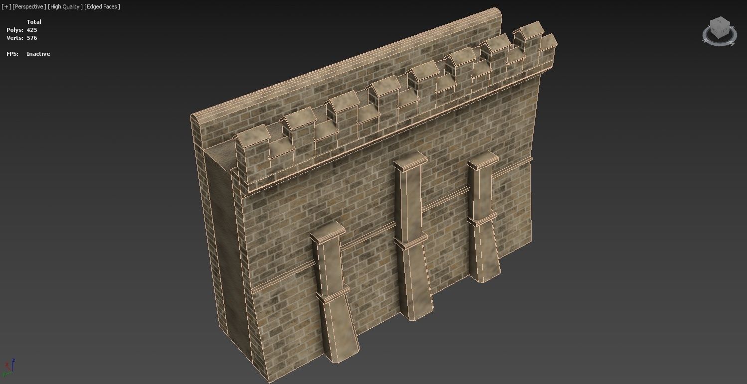 Medieval Castle Construction Set 3D model_44