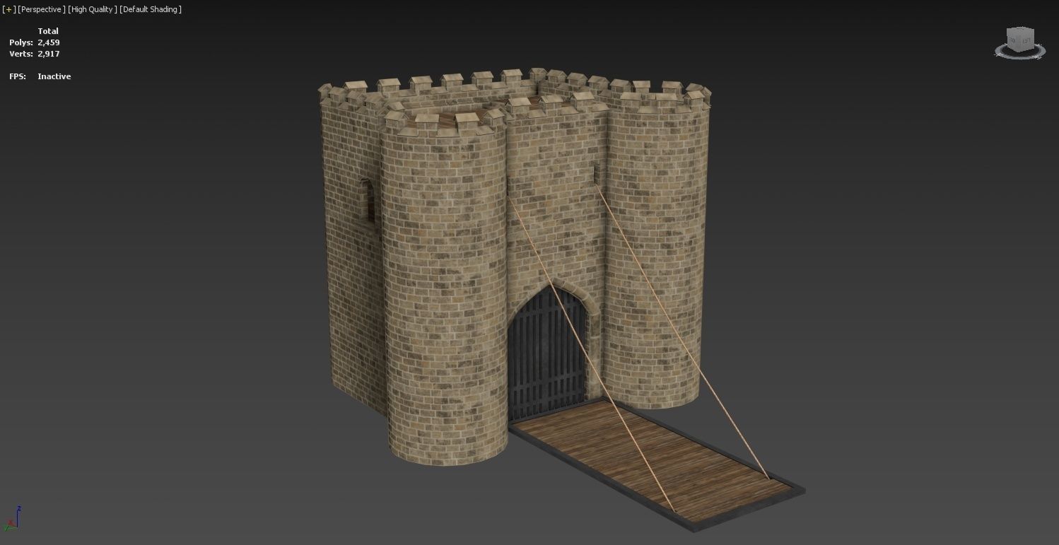 Medieval Castle Construction Set 3D model_15