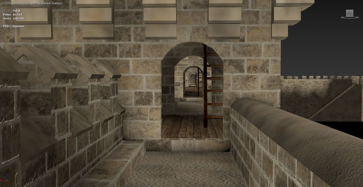 Medieval Castle Construction Set 3D model_1