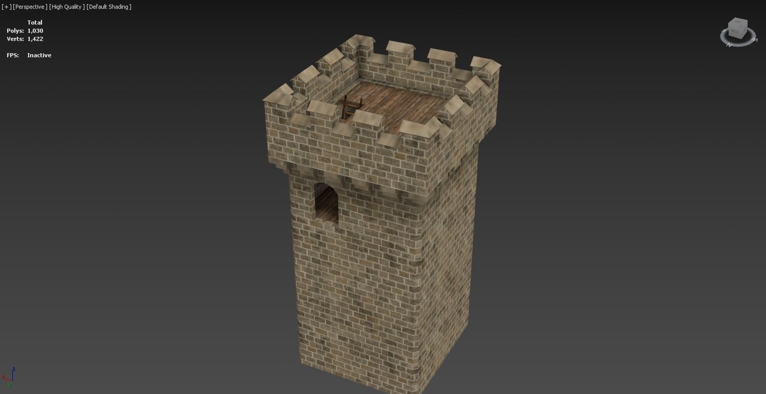 Medieval Castle Construction Set 3D model_35