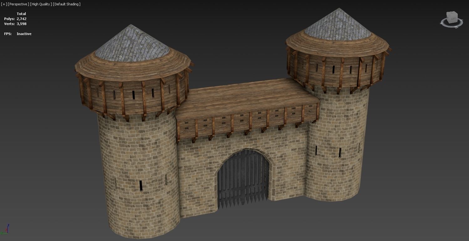 Medieval Castle Construction Set 3D model_24