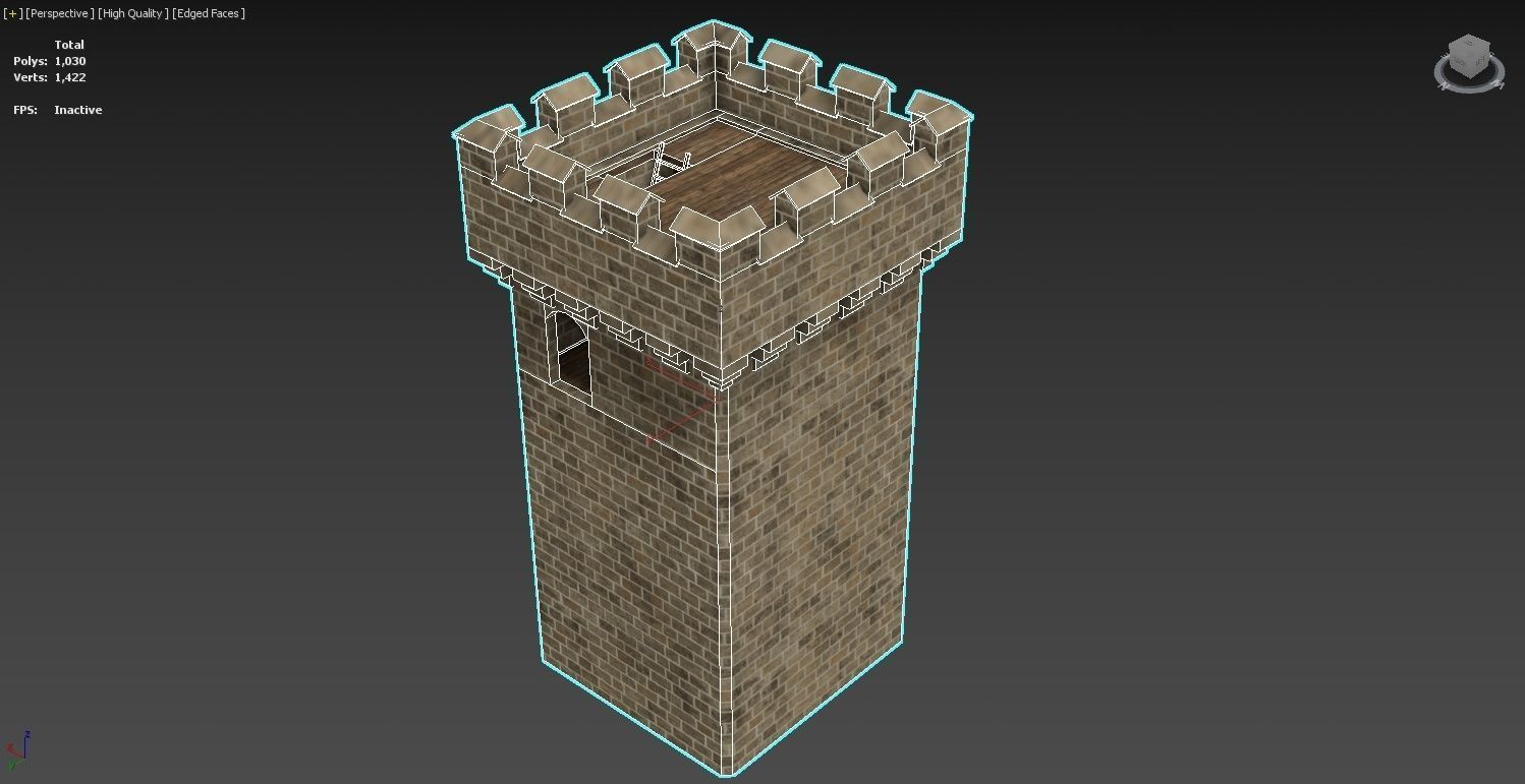Medieval Castle Construction Set 3D model_36