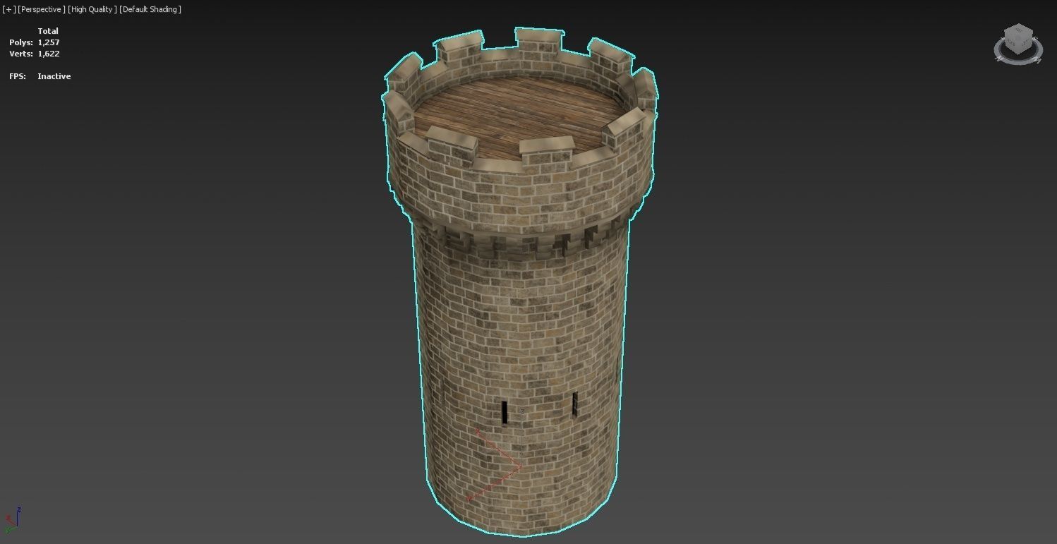 Medieval Castle Construction Set 3D model_32