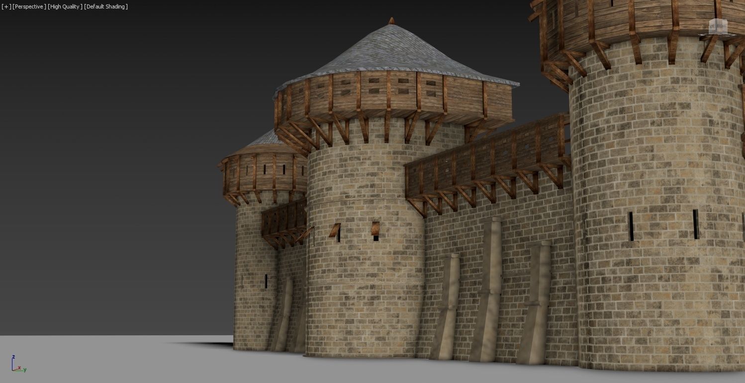 Medieval Castle Construction Set 3D model_5