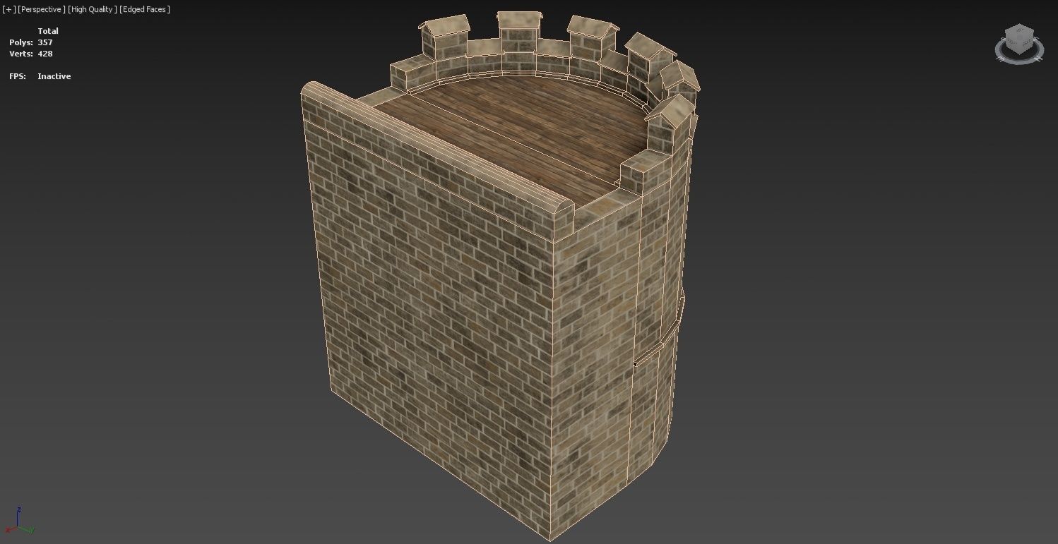 Medieval Castle Construction Set 3D model_34