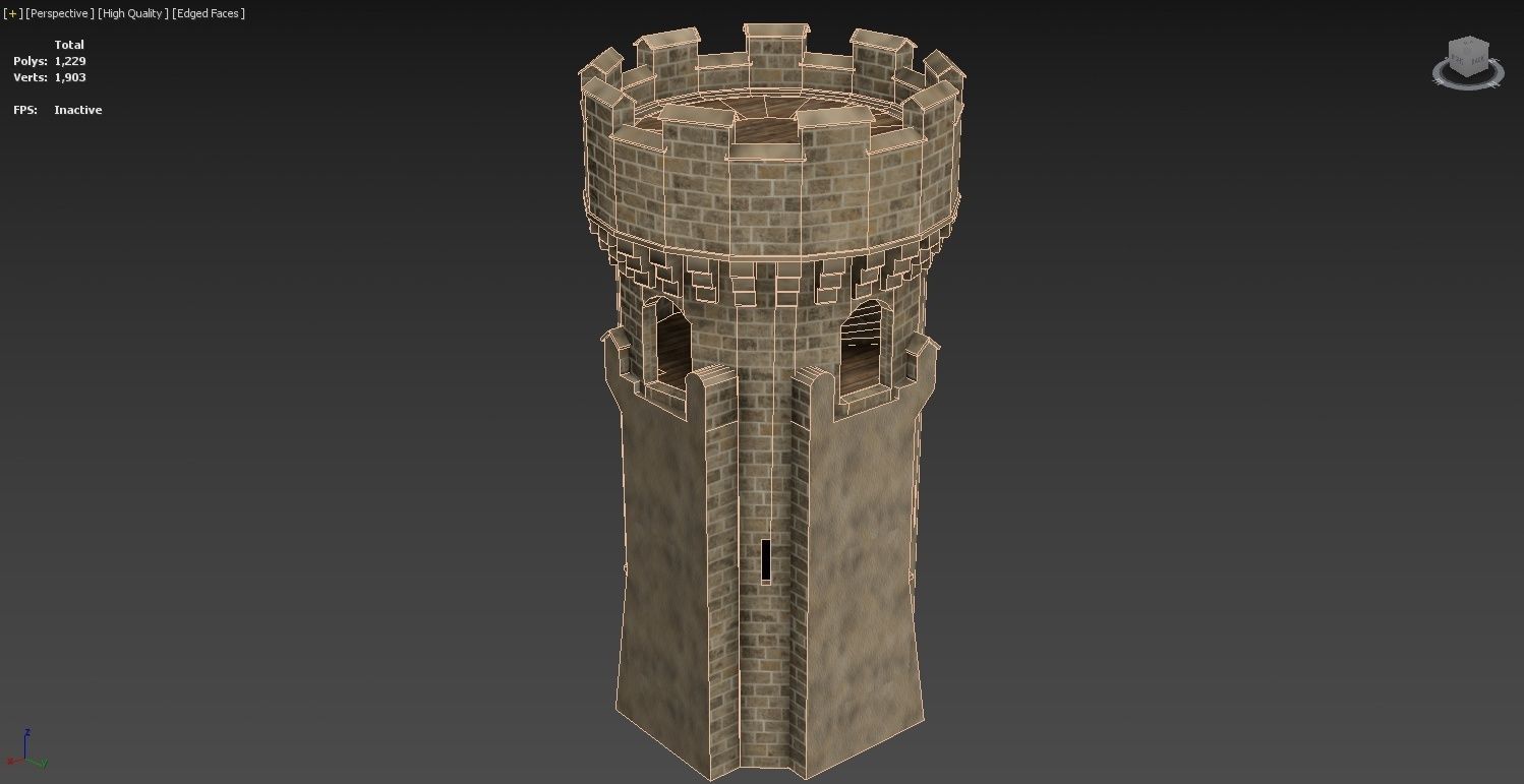 Medieval Castle Construction Set 3D model_31