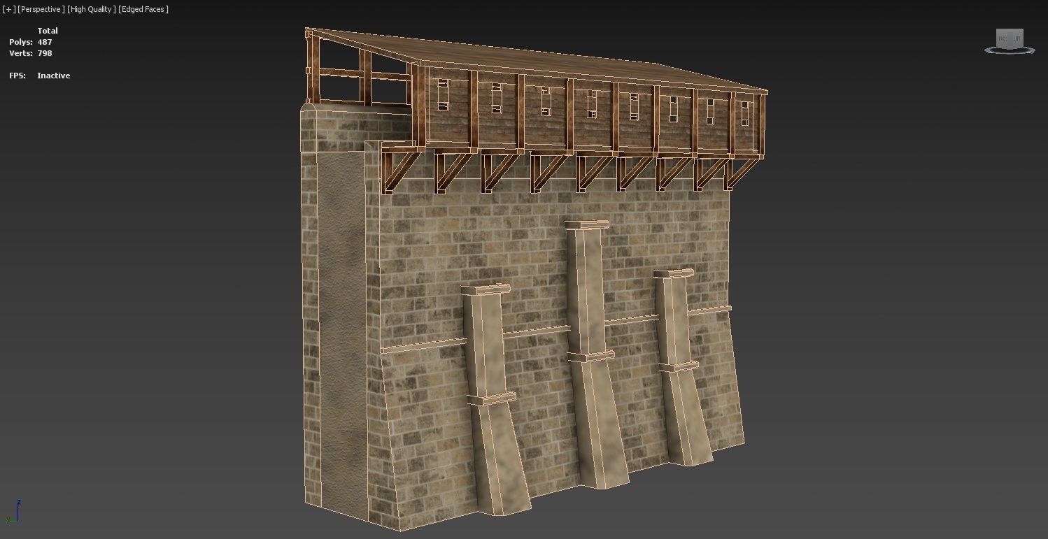 Medieval Castle Construction Set 3D model_48