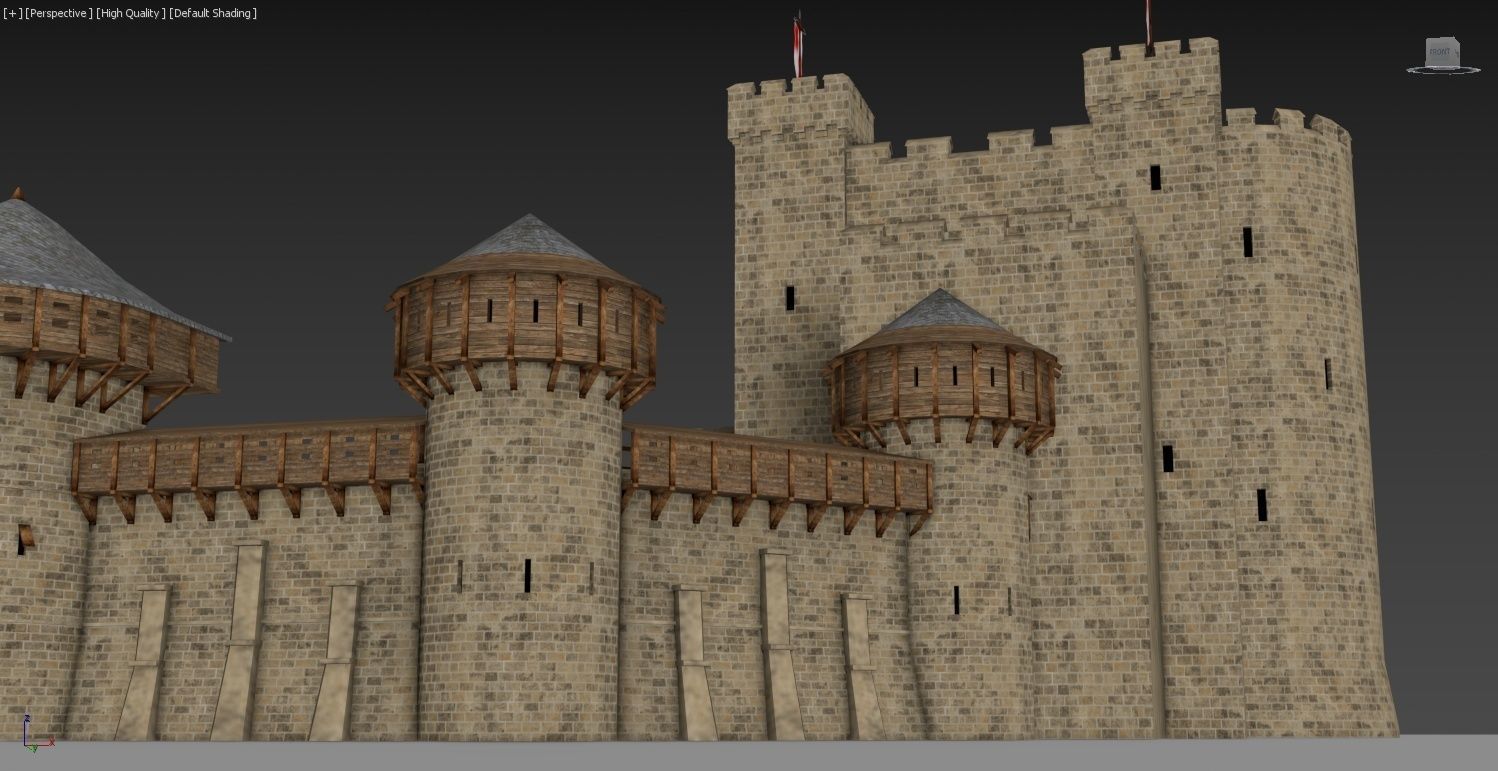 Medieval Castle Construction Set 3D model_4