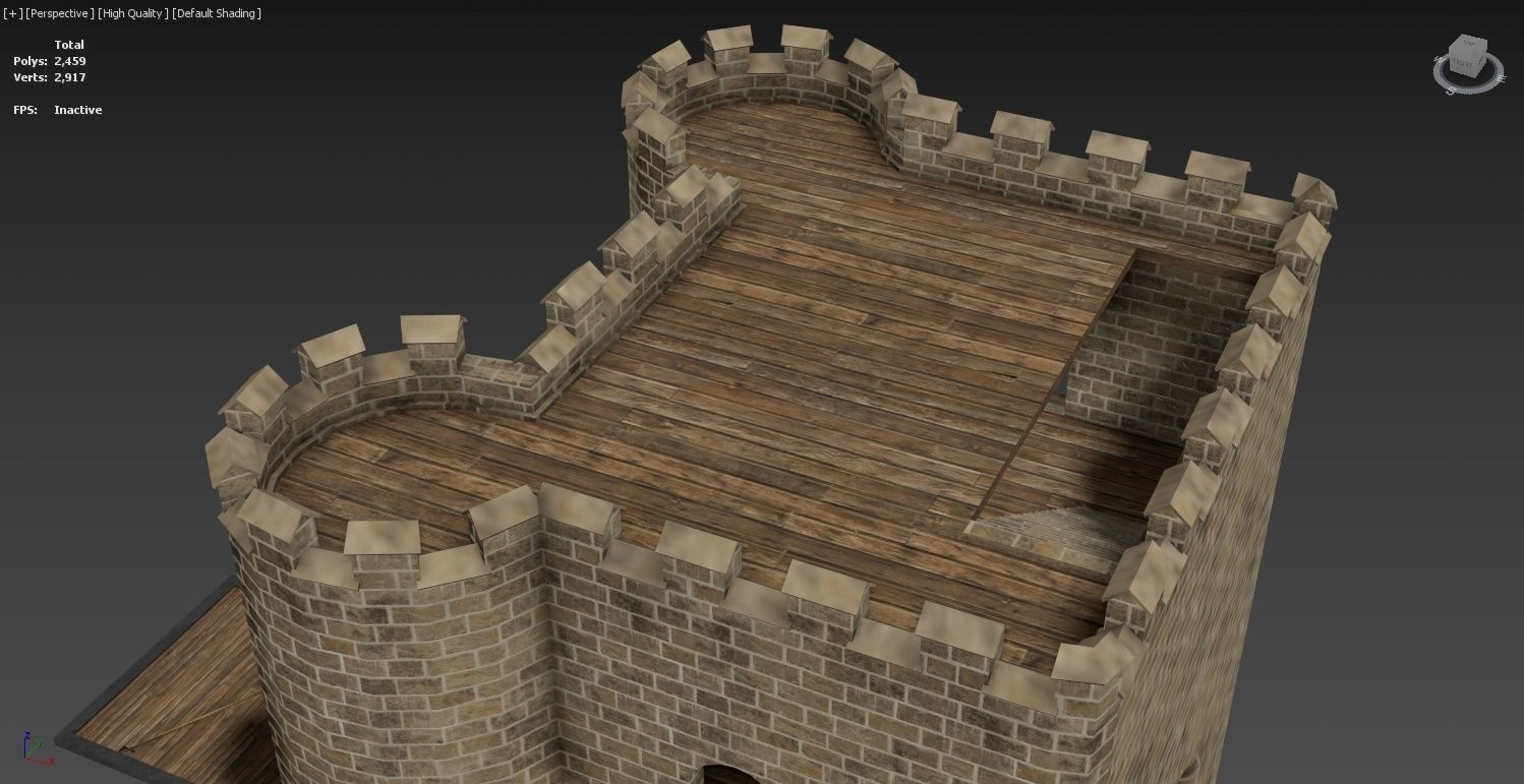 Medieval Castle Construction Set 3D model_16