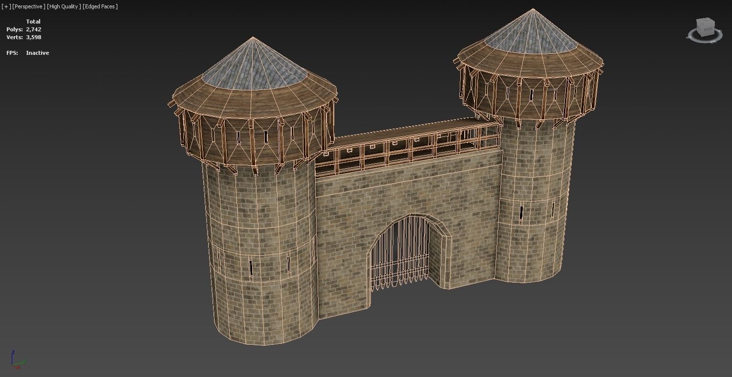 Medieval Castle Construction Set 3D model_26
