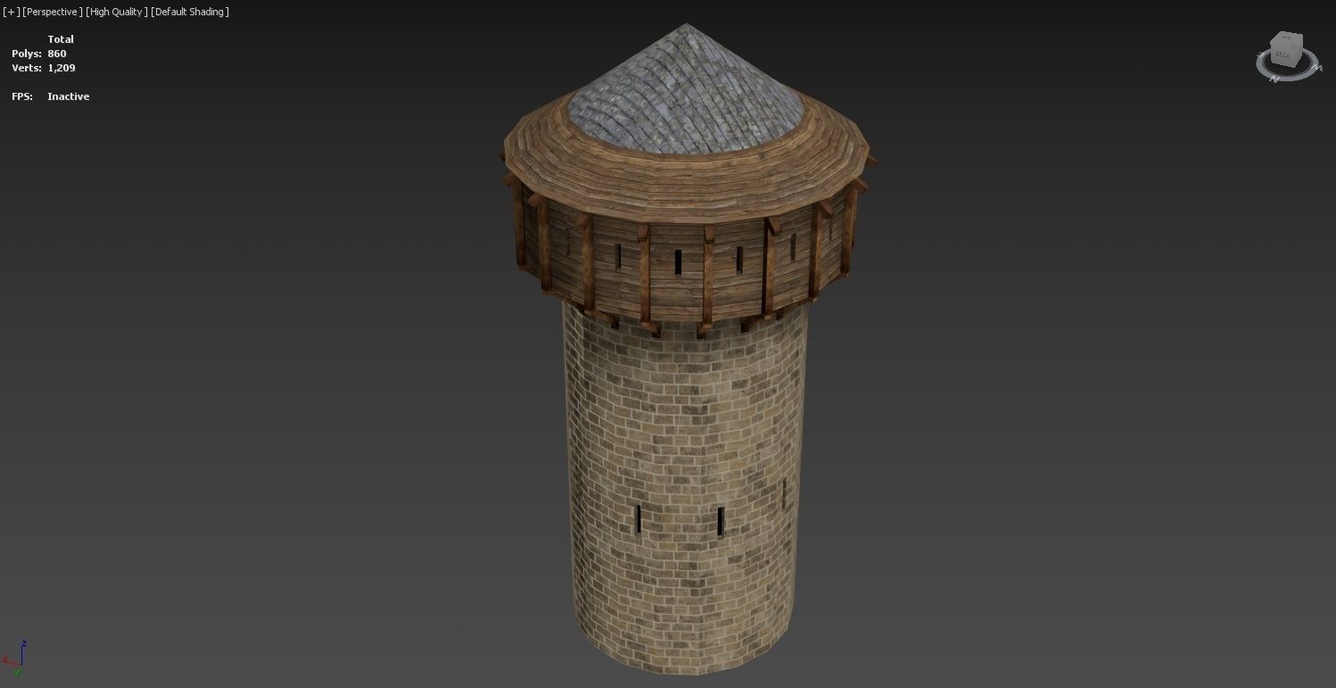 Medieval Castle Construction Set 3D model_27